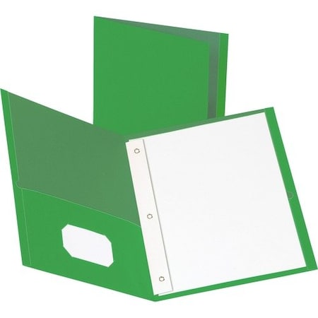 Business Source 2-Pocket Folders, 100 Sh Cap, Ltr, 9-1/2inx11in, GN, 25PK BSN78509